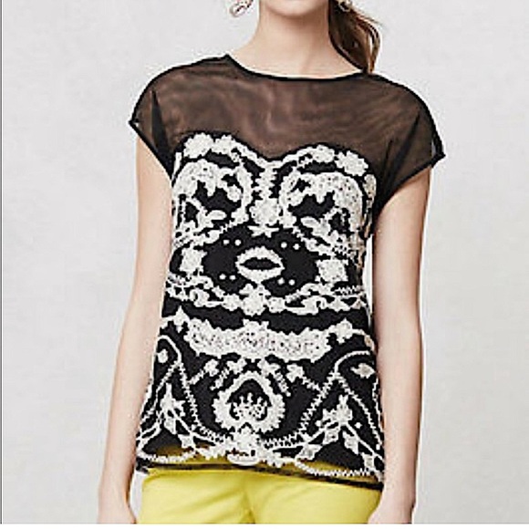 ODILLE {Anthropologie} ‘Cybele’ Embroidered Top - Picture 2 of 11